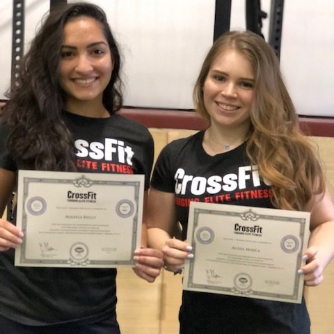 High Tech’s Alyssa Mojica and Mikayla Reilly Pass Level 1 Exam for CrossFit