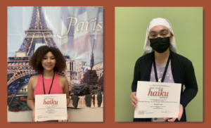 Chantal Gomes and Joanna Lazo—who received Honorable Mentions for their poetry