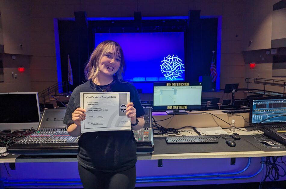 Audio Visual Production Major Achieves Level 3 Dante Certification